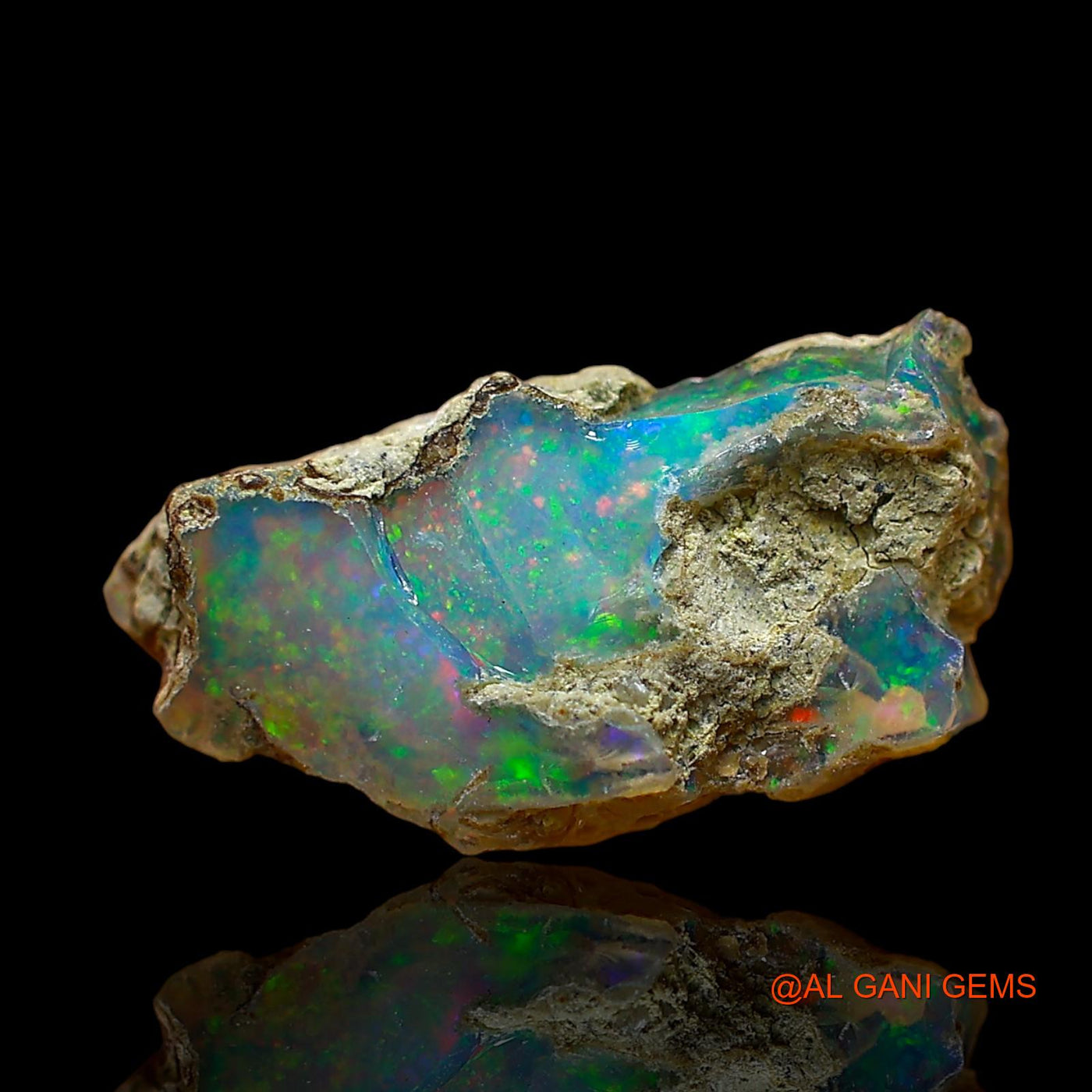 2.00 Cts Natural Ethiopian Fire Opal Loose Gemstone Fancy Rough 12x8x6 mm E-575