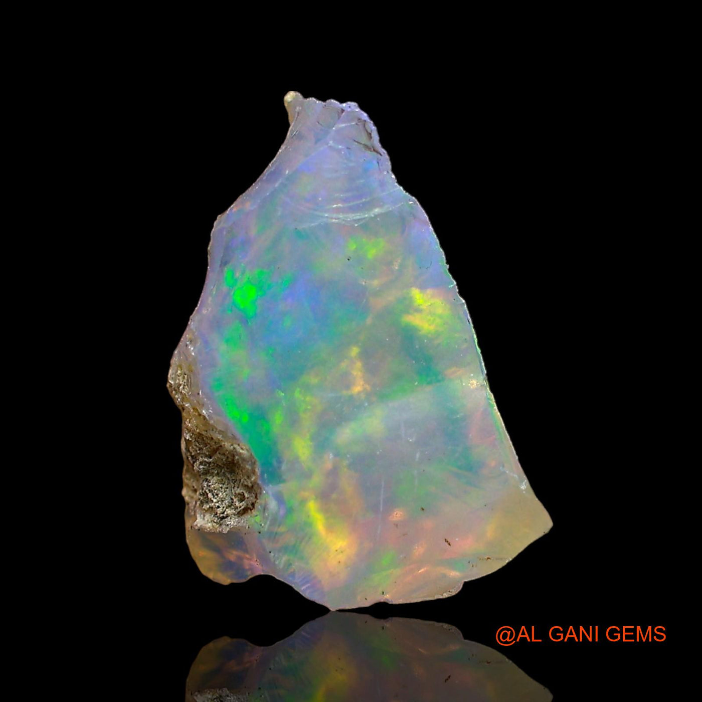 Natural Fire Opal Gemstone 2.00 Cts Loose Fancy Rough From Ethiopia 11x8x6 mm E-577