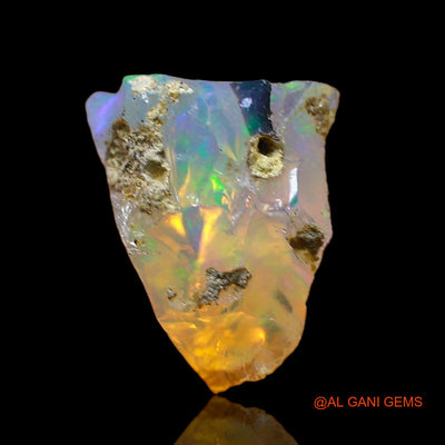 Natural Fire Opal Gemstone 2.00 Cts Loose Fancy Rough From Ethiopia 11x8x6 mm E-577