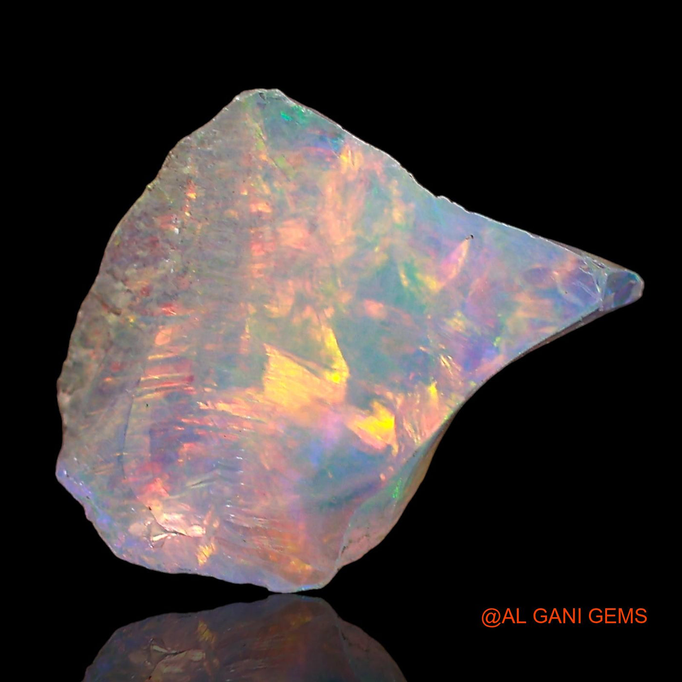 Natural Fire Opal Gemstone 3.00 Cts Loose Fancy Rough From Ethiopia 12x8x7 mm E-578