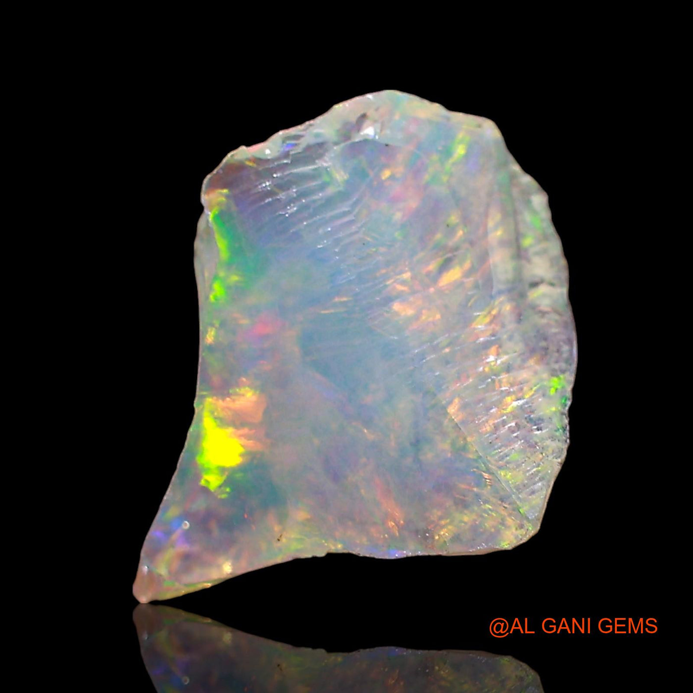 Natural Fire Opal Gemstone 3.00 Cts Loose Fancy Rough From Ethiopia 12x8x7 mm E-578