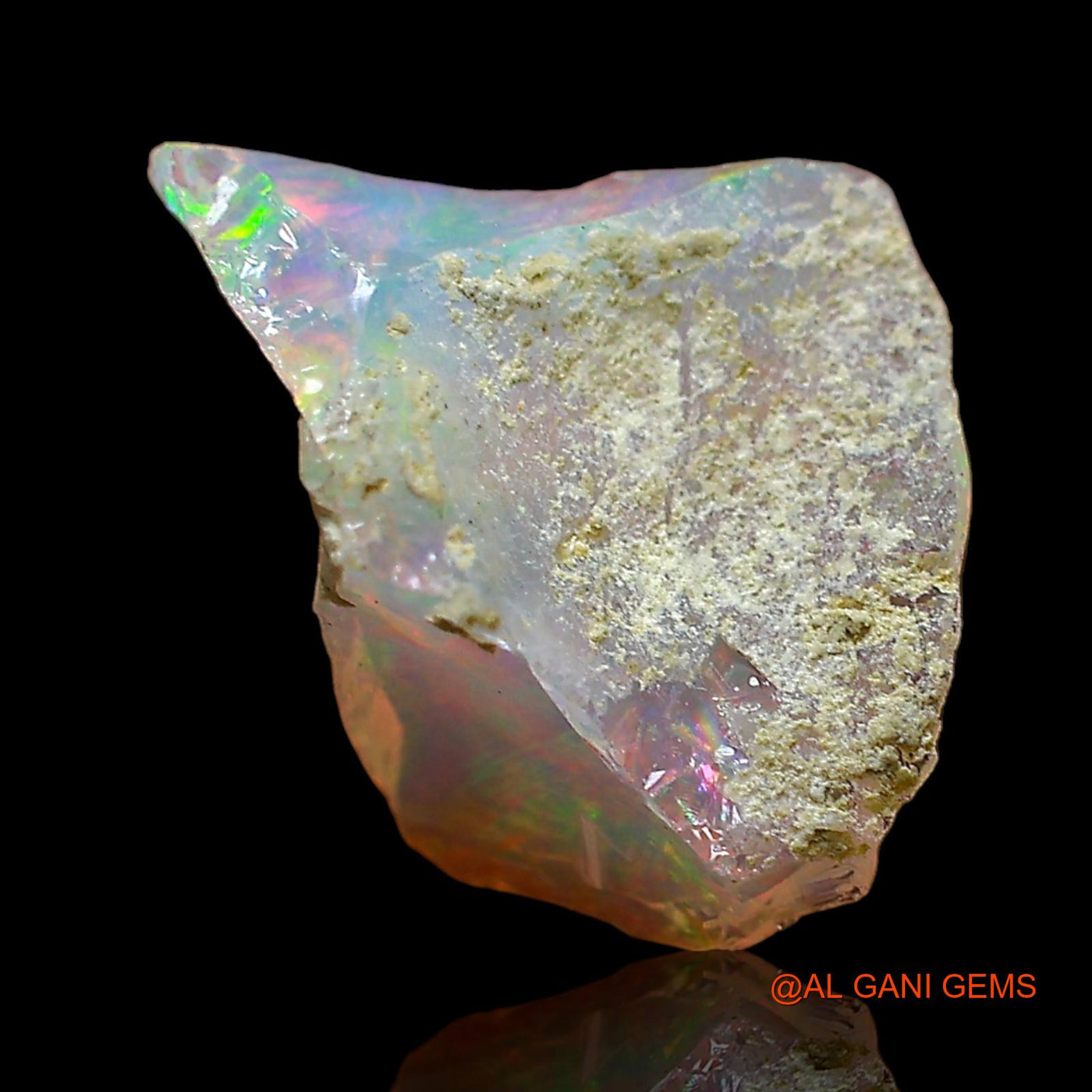Natural Fire Opal Gemstone 3.00 Cts Loose Fancy Rough From Ethiopia 12x8x7 mm E-578