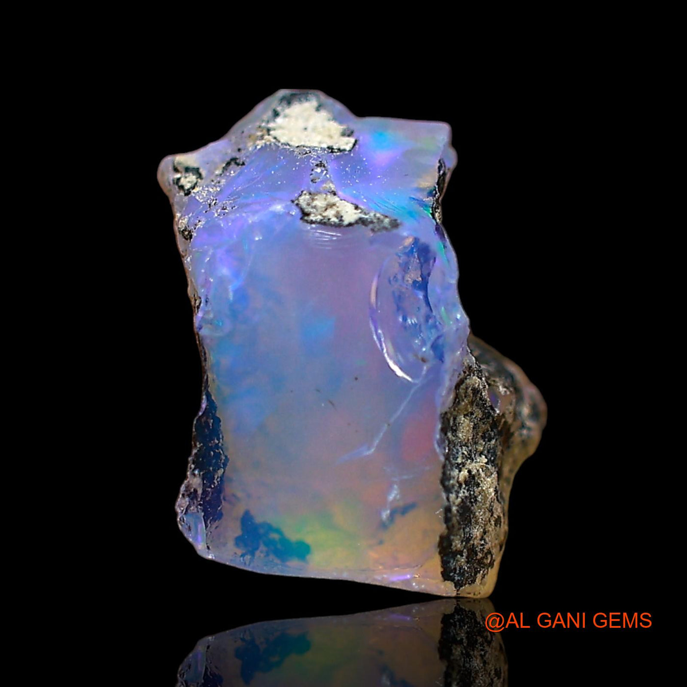 1.00 Cts Unheated Ethiopian Fire Opal Loose Gemstone Fancy Rough Natural 11x8x5 mm E-580