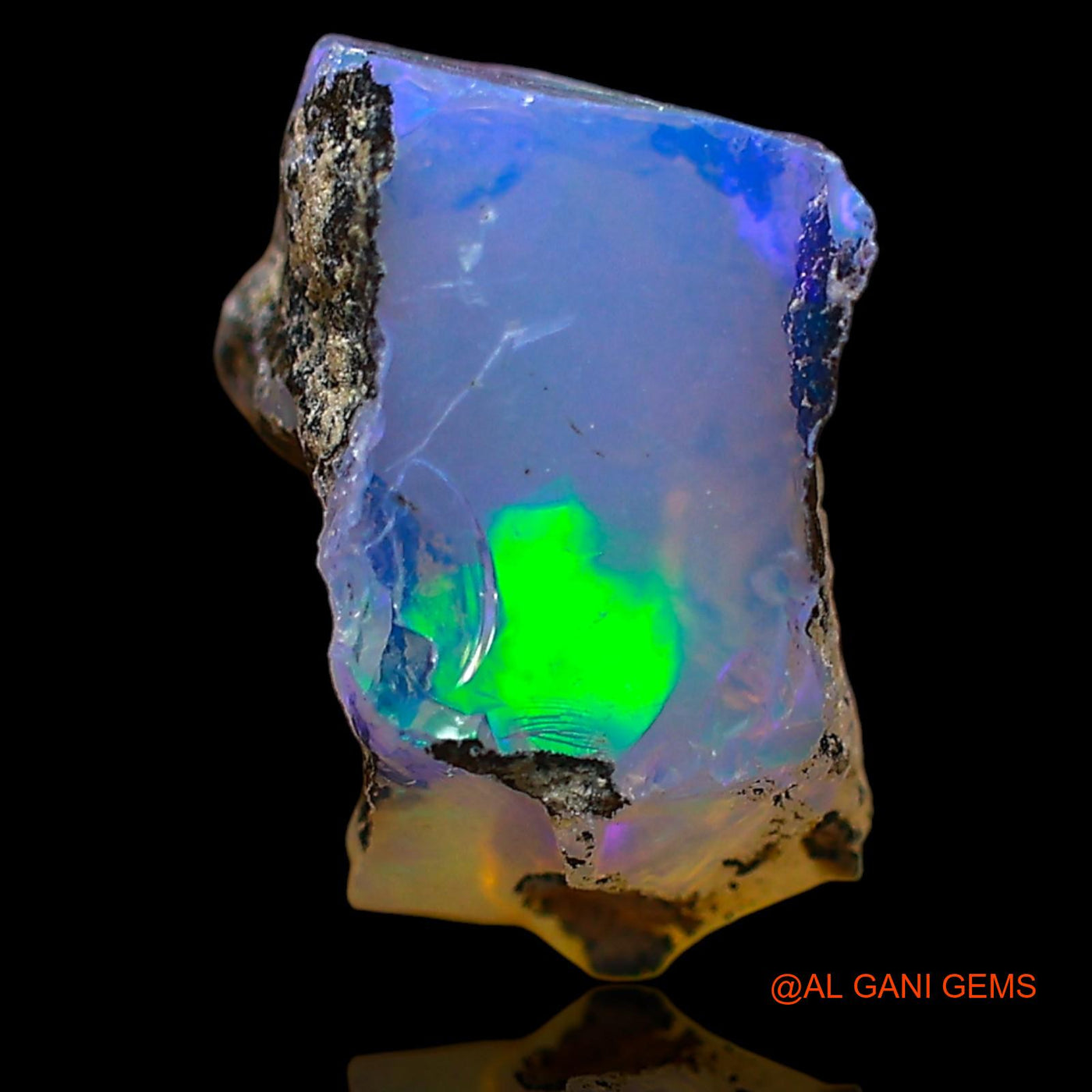 1.00 Cts Unheated Ethiopian Fire Opal Loose Gemstone Fancy Rough Natural 11x8x5 mm E-580