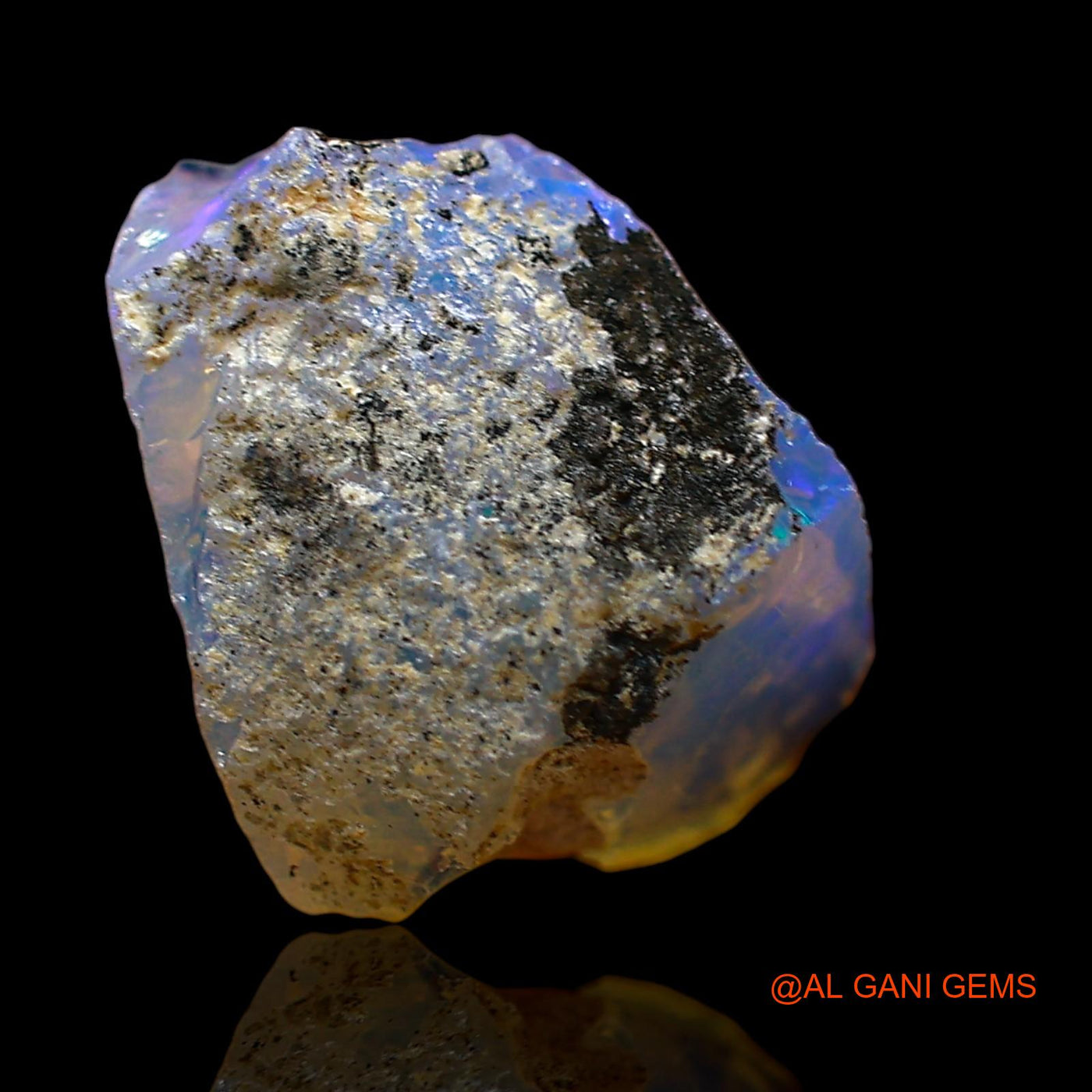 1.00 Cts Unheated Ethiopian Fire Opal Loose Gemstone Fancy Rough Natural 11x8x5 mm E-580