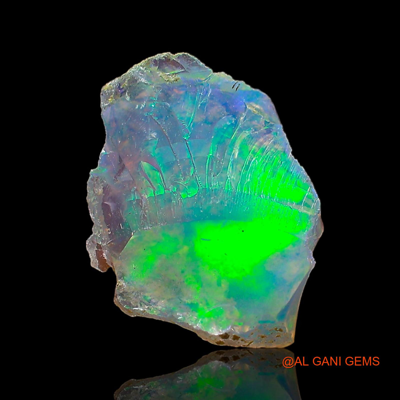 2.00 Cts Natural Ethiopian Fire Opal Loose Gemstone Fancy Rough 12x9x5 mm E-581