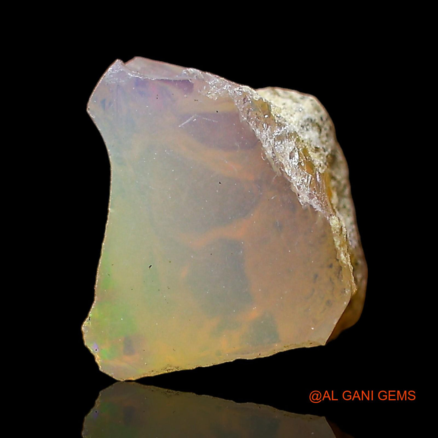 2.00 Cts Natural Ethiopian Fire Opal Loose Gemstone Fancy Rough 9x7x6 mm E-583