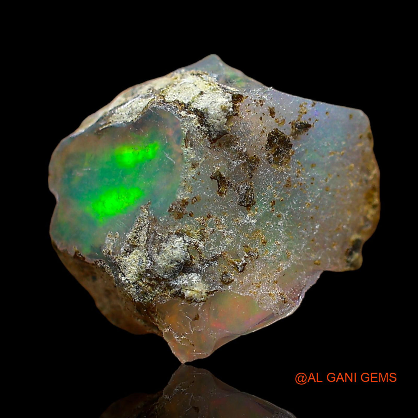 2.00 Cts Natural Ethiopian Fire Opal Loose Gemstone Fancy Rough 11x10x5 mm E-586