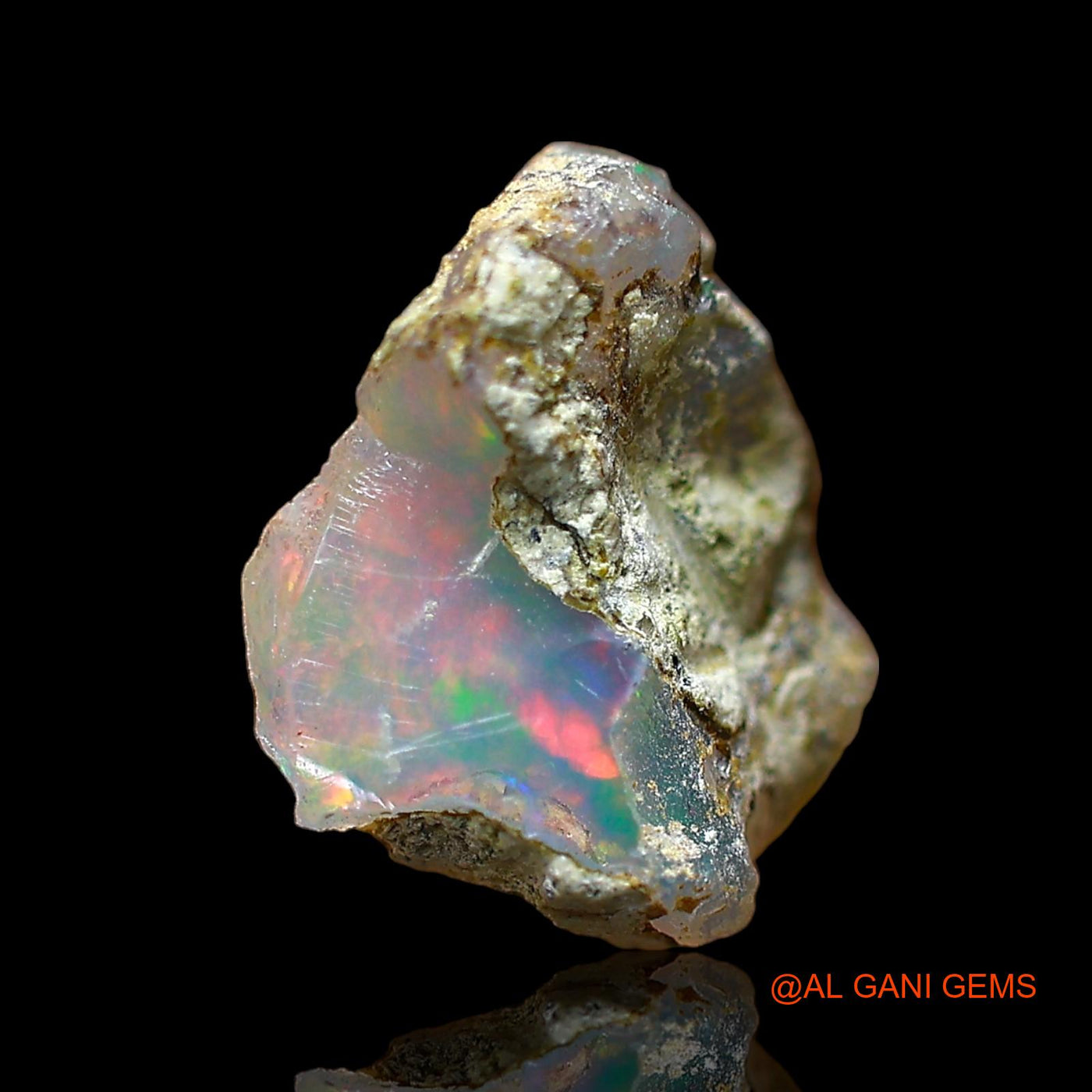2.00 Cts Natural Ethiopian Fire Opal Loose Gemstone Fancy Rough 11x10x5 mm E-586
