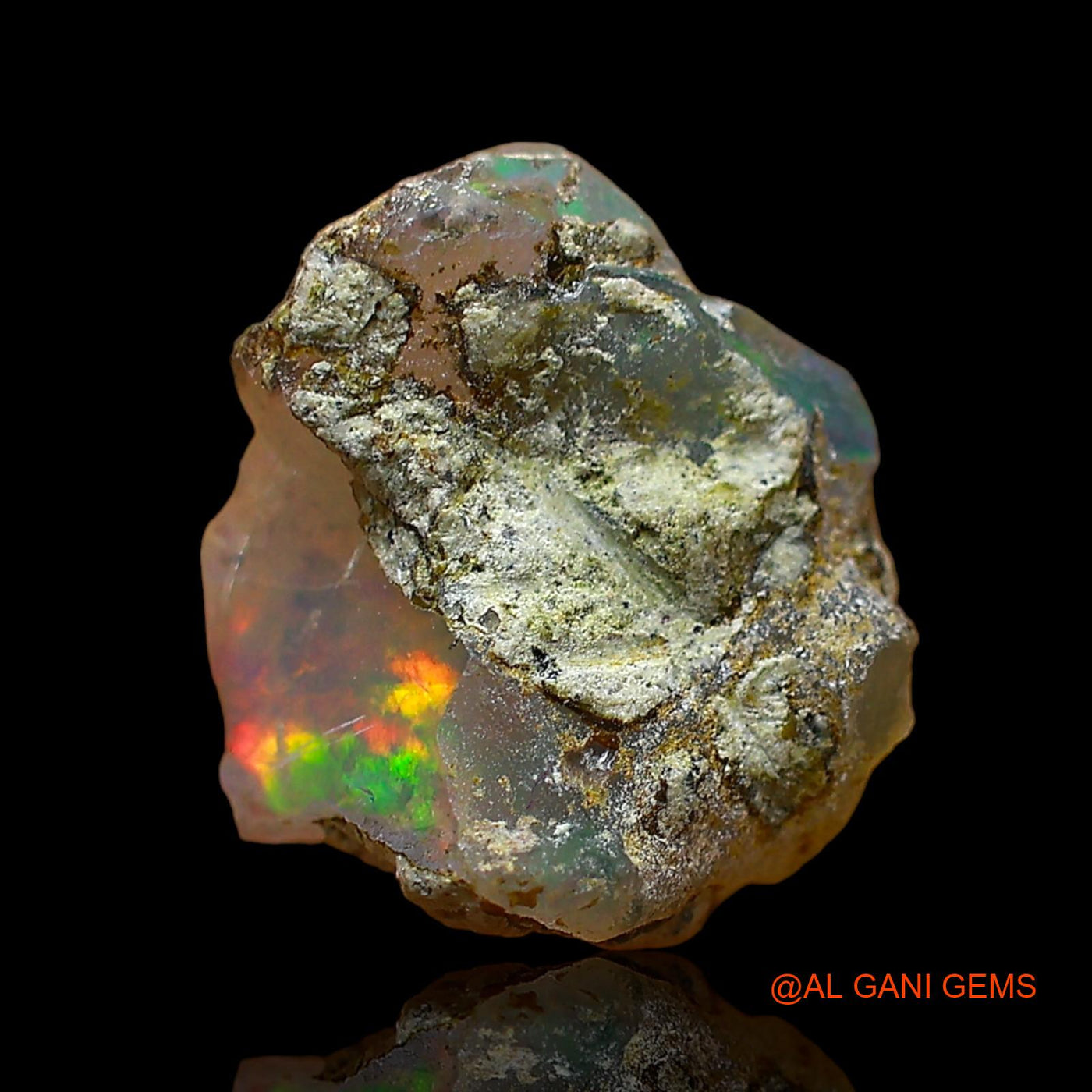 2.00 Cts Natural Ethiopian Fire Opal Loose Gemstone Fancy Rough 11x10x5 mm E-586