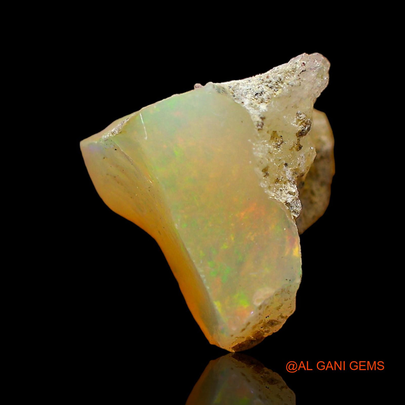 2.00 Cts Natural Ethiopian Fire Opal Loose Gemstone Fancy Rough 10x9x8 mm E-588