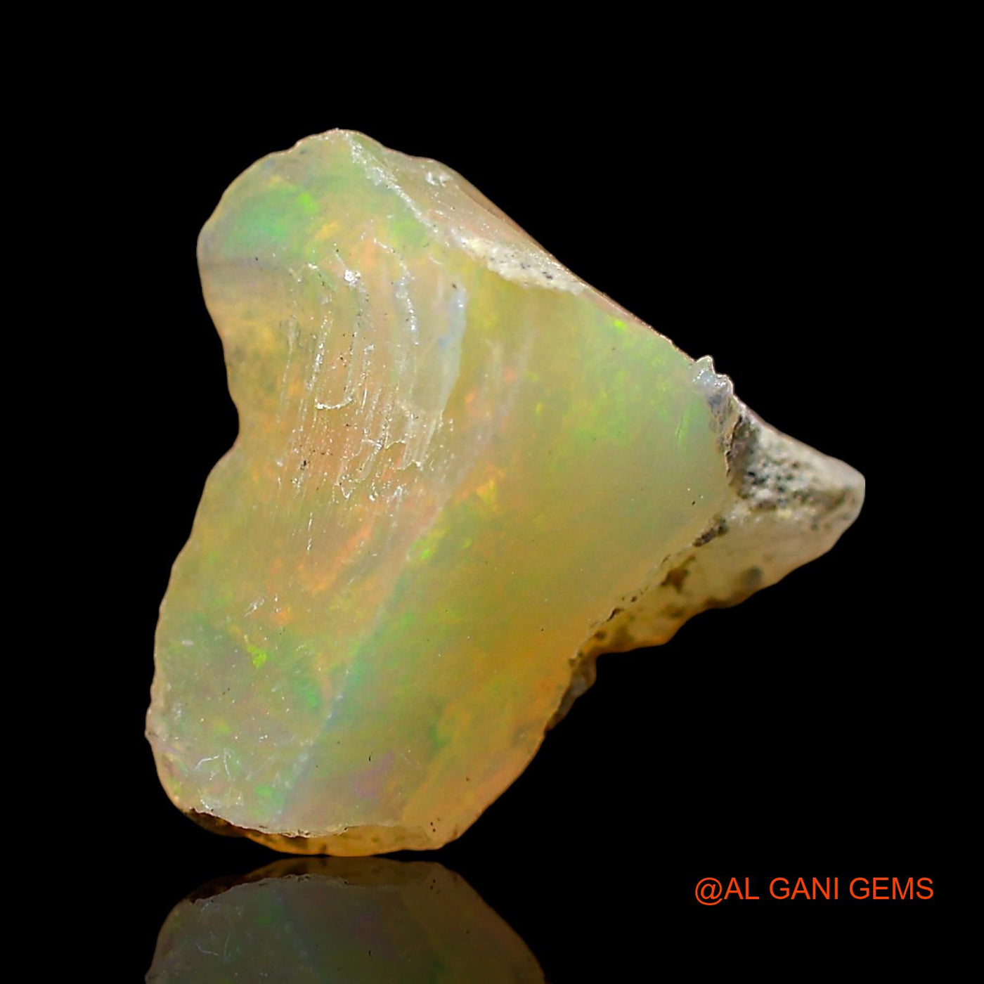 2.00 Cts Natural Ethiopian Fire Opal Loose Gemstone Fancy Rough 10x9x8 mm E-588