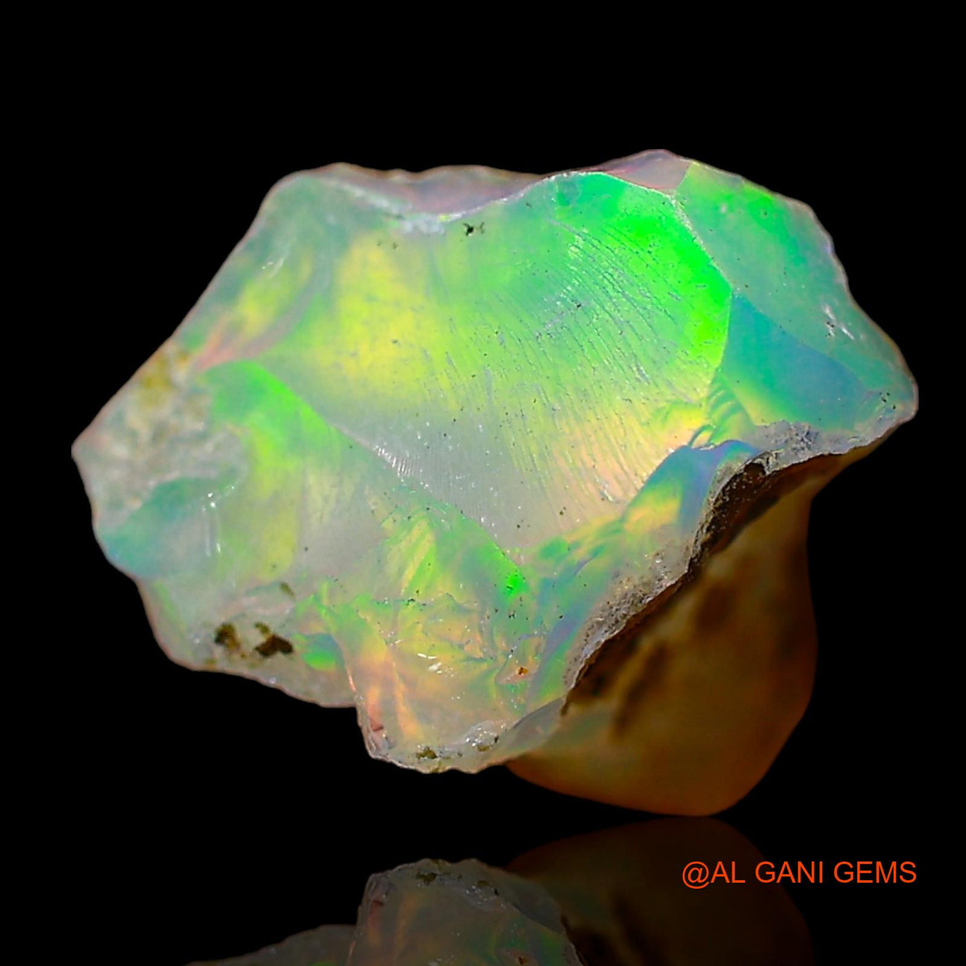 Natural Untreated Fire Opal Loose Gemstone Fancy Rough From Ethiopia 2.00 Cts 10x9x7 mm E-589