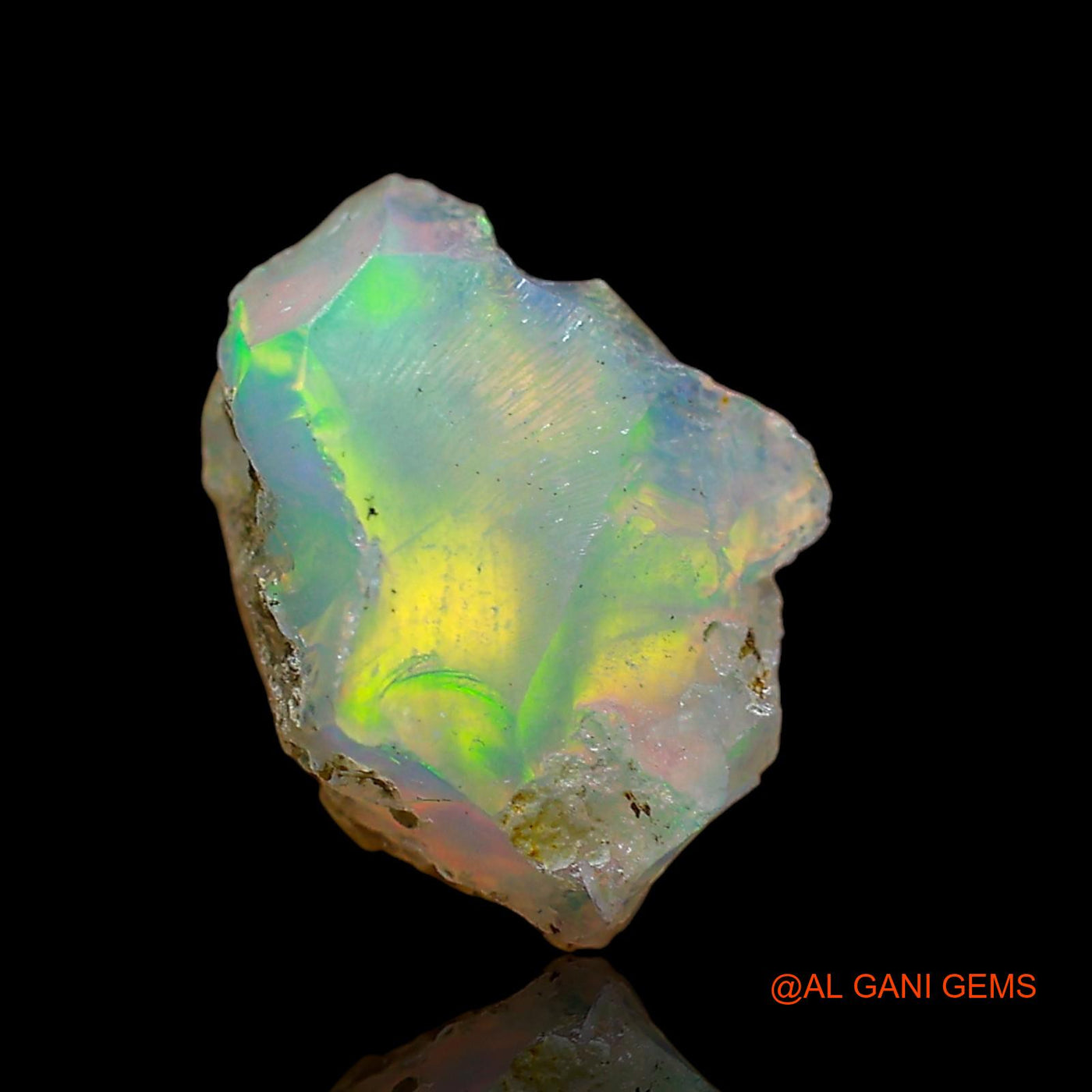 Natural Untreated Fire Opal Loose Gemstone Fancy Rough From Ethiopia 2.00 Cts 10x9x7 mm E-589