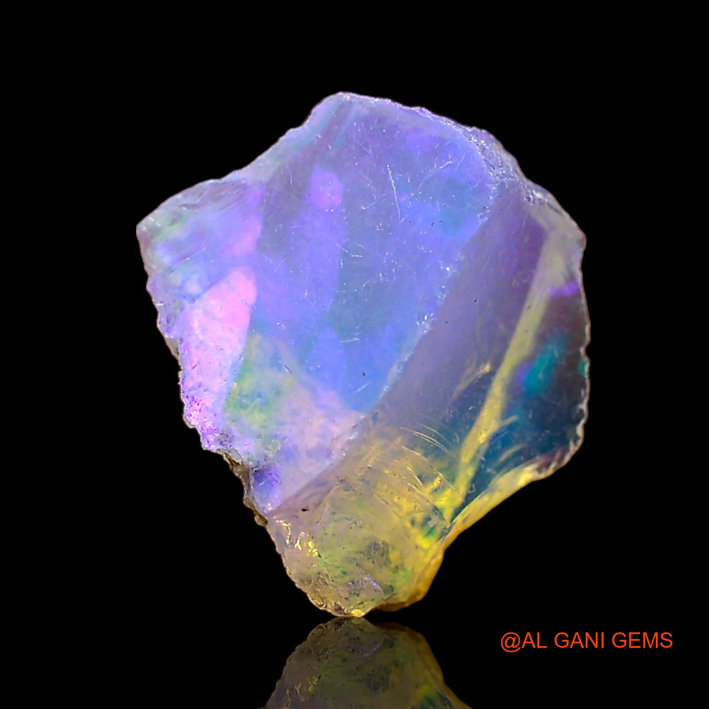 1.00 Cts Unheated Ethiopian Fire Opal Loose Gemstone Fancy Rough Natural 10x10x6 mm E-590