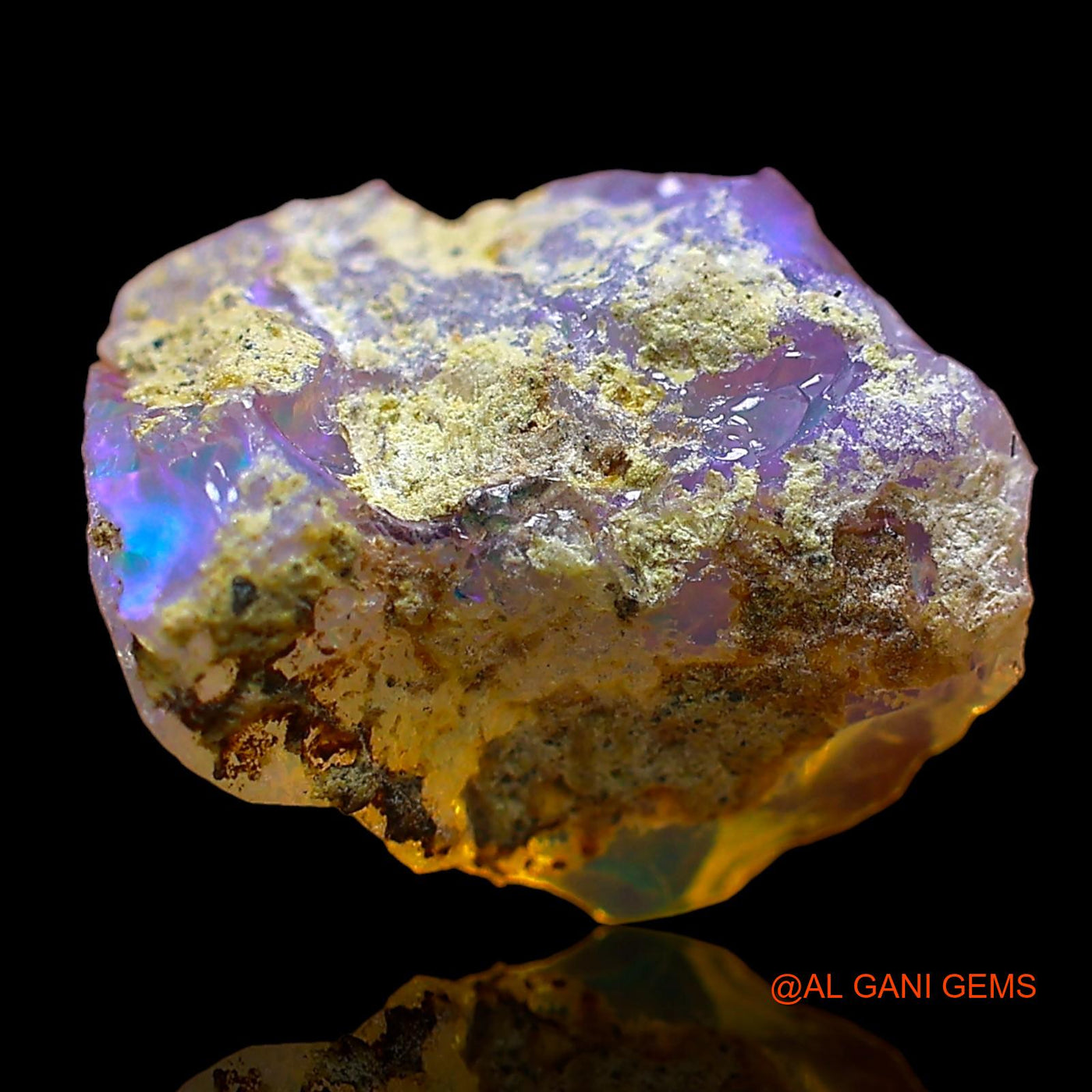 1.00 Cts Natural Ethiopian Fire Opal Loose Gemstone Fancy Rough 11x8x6 mm E-592