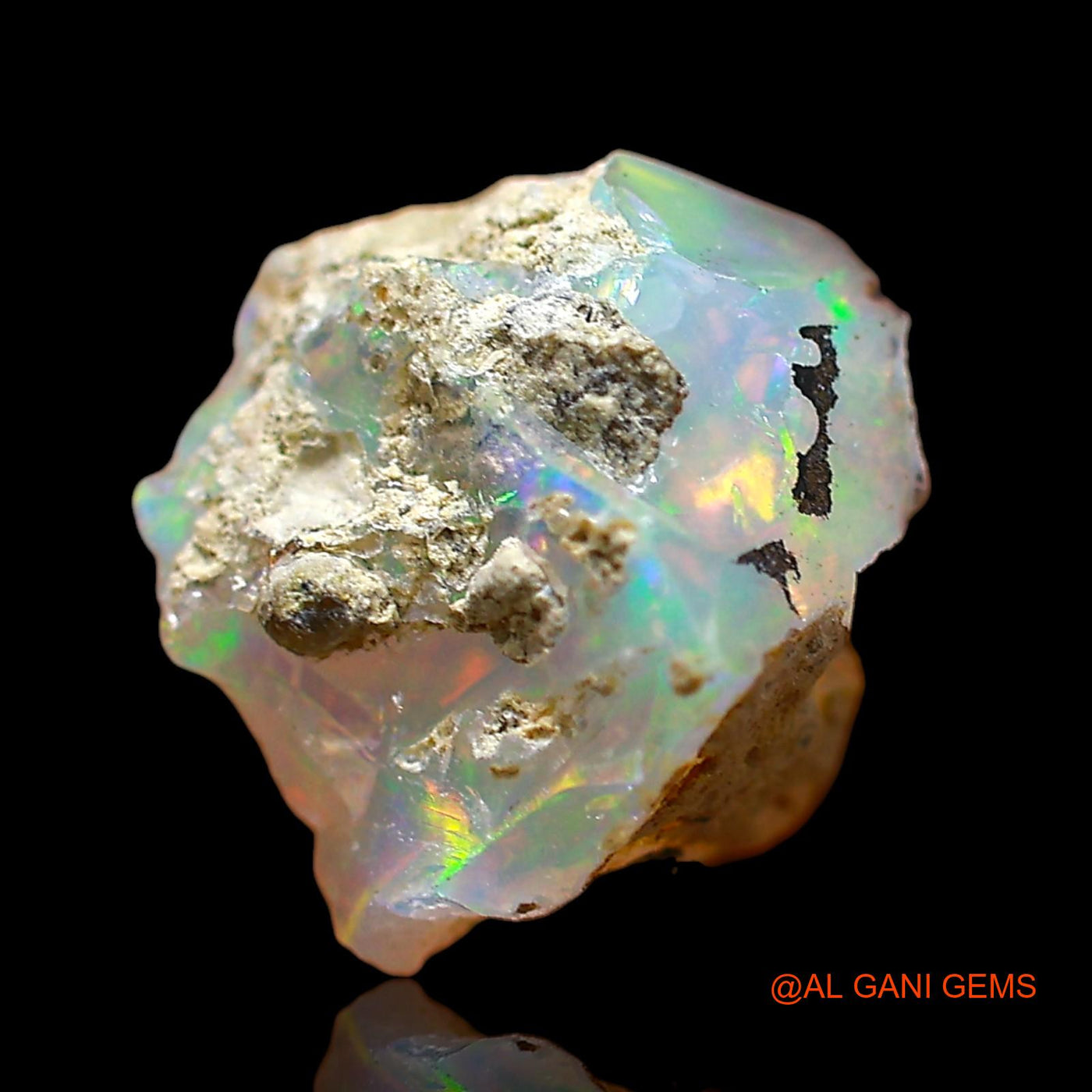 2.00 Cts Natural Ethiopian Fire Opal Loose Gemstone Fancy Rough 10x7x7 mm E-594