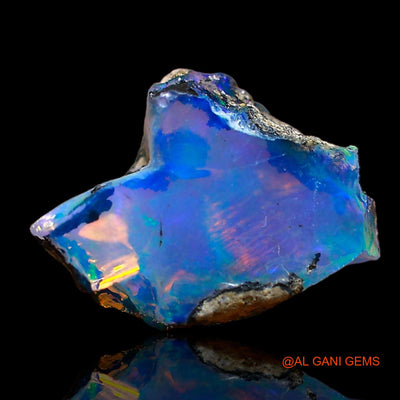 Natural Fire Opal Gemstone 1.00 Cts Loose Fancy Rough From Ethiopia 11x8x5 mm E-599