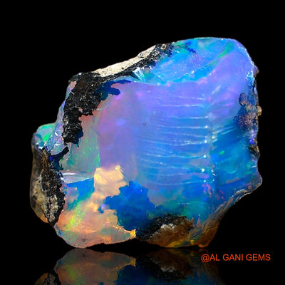 Natural Fire Opal Gemstone 1.00 Cts Loose Fancy Rough From Ethiopia 11x8x5 mm E-599