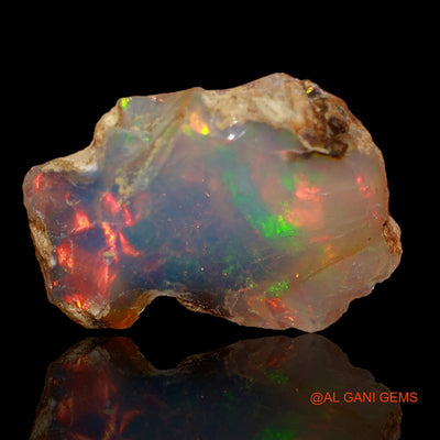 Natural Untreated Fire Opal Loose Gemstone Fancy Rough From Ethiopia 3.50 Cts 15x11x6 mm E-59
