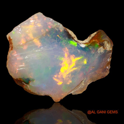 Natural Untreated Fire Opal Loose Gemstone Fancy Rough From Ethiopia 3.50 Cts 15x11x6 mm E-59