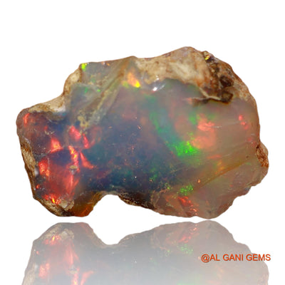 Natural Untreated Fire Opal Loose Gemstone Fancy Rough From Ethiopia 3.50 Cts 15x11x6 mm E-59