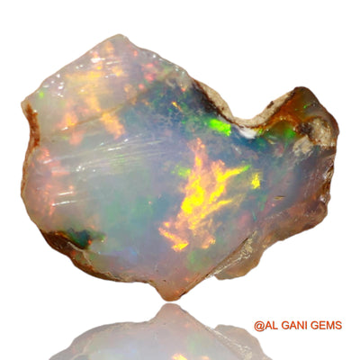 Natural Untreated Fire Opal Loose Gemstone Fancy Rough From Ethiopia 3.50 Cts 15x11x6 mm E-59