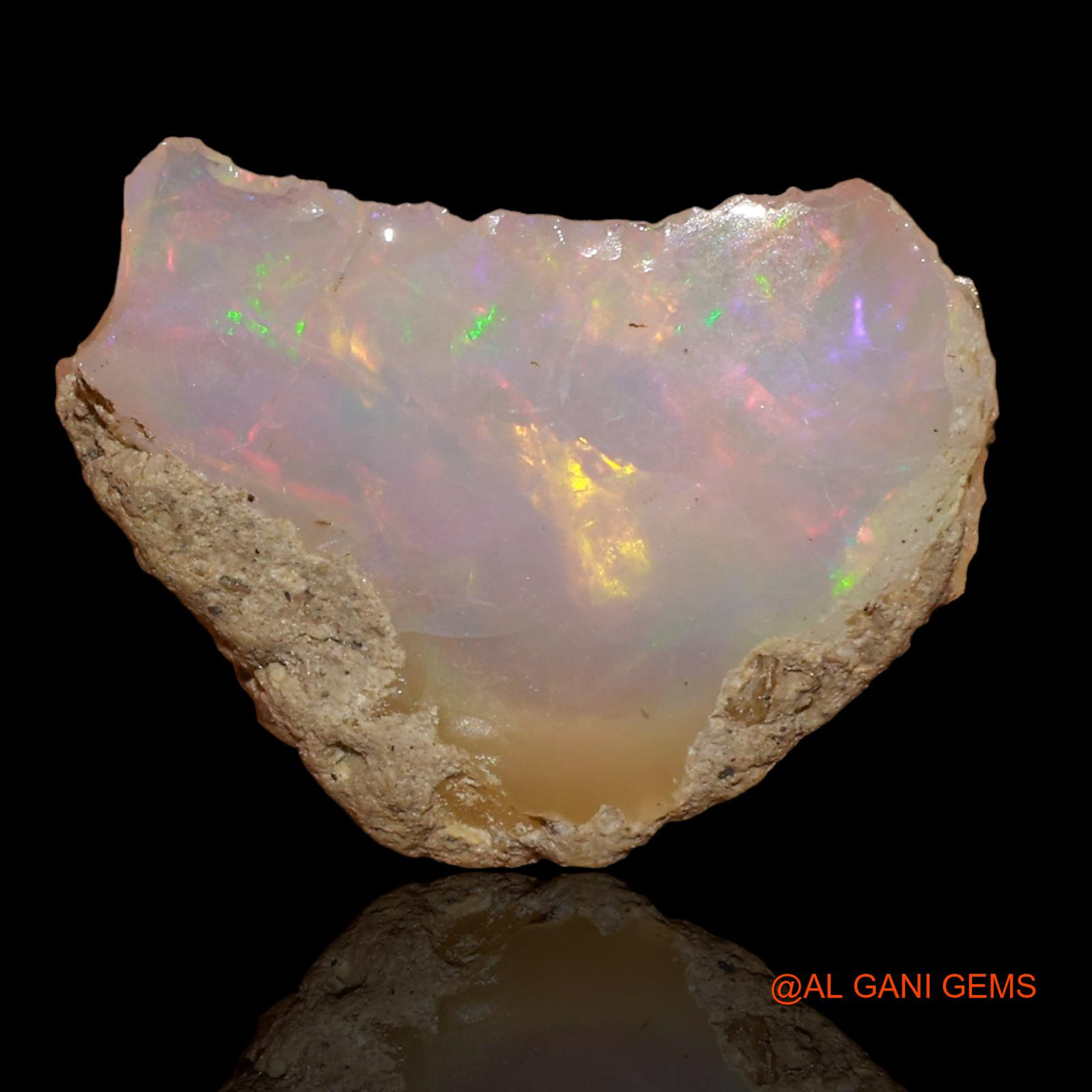 3.00 Cts Natural Ethiopian Fire Opal Loose Gemstone Fancy Rough 18x13x4 mm E-5