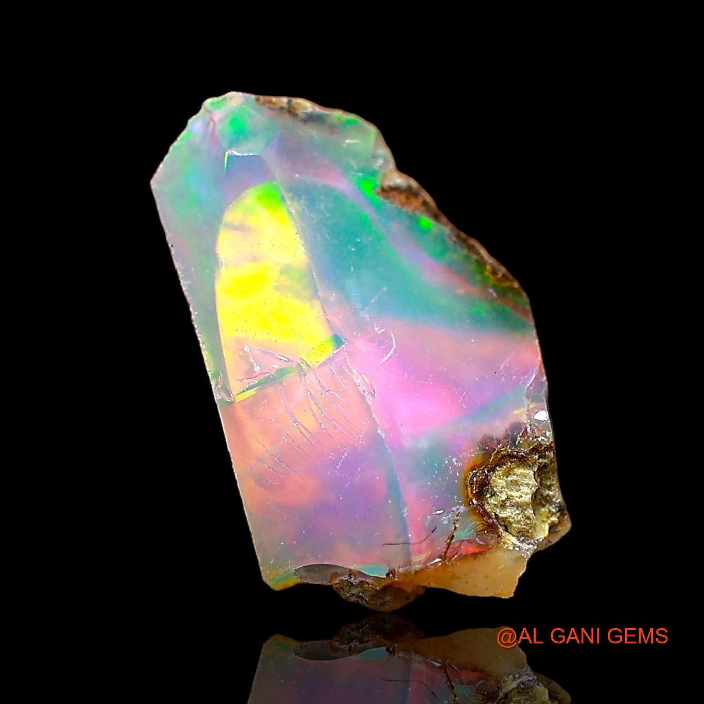 1.00 Cts Natural Ethiopian Fire Opal Fancy Rough Loose Gemstone For Jewelry 11x7x6 mm E-600