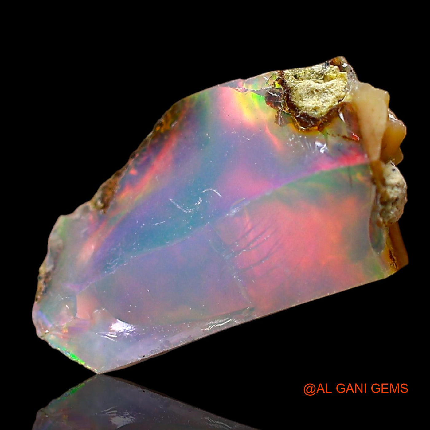 1.00 Cts Natural Ethiopian Fire Opal Fancy Rough Loose Gemstone For Jewelry 11x7x6 mm E-600