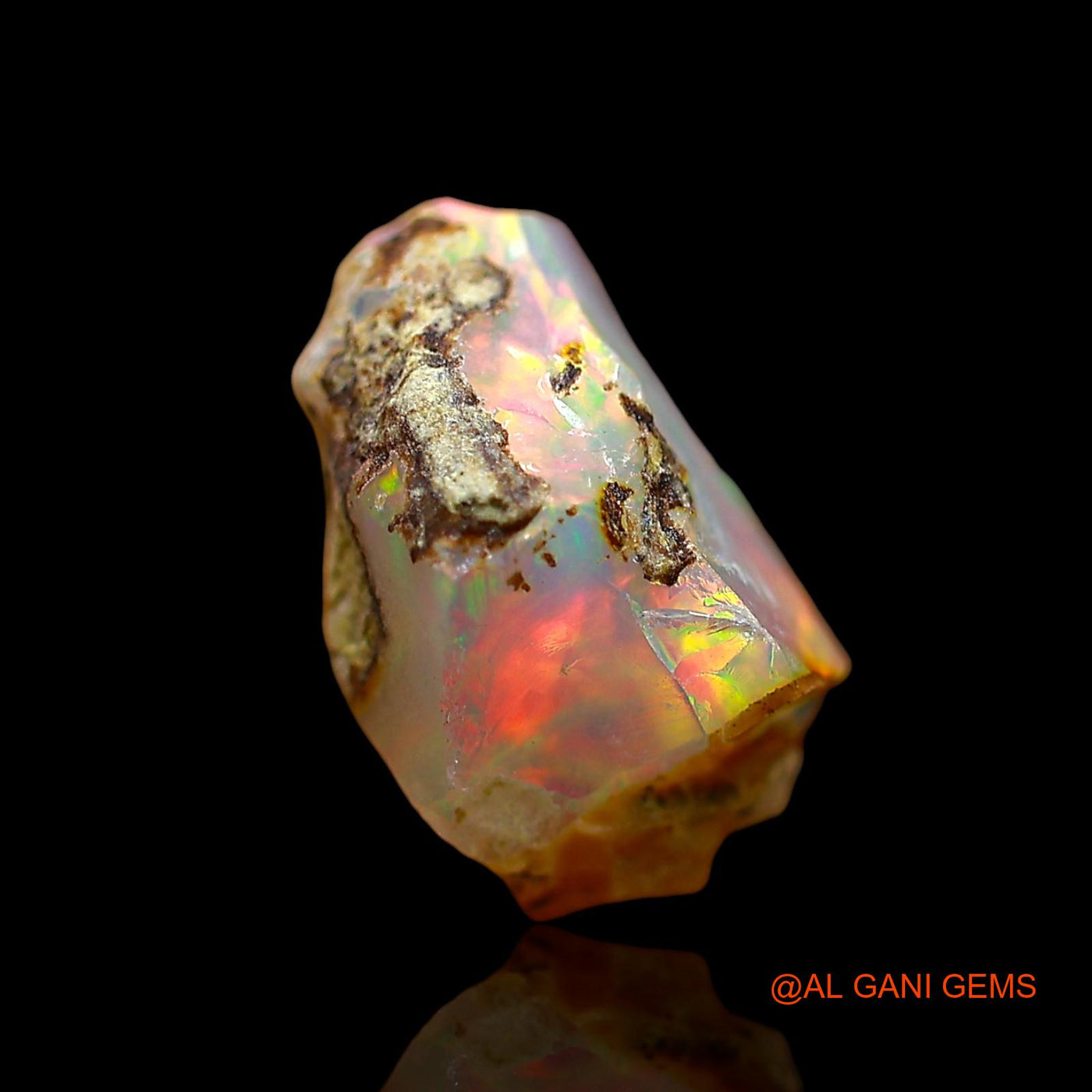 1.00 Cts Natural Ethiopian Fire Opal Fancy Rough Loose Gemstone For Jewelry 11x7x6 mm E-600