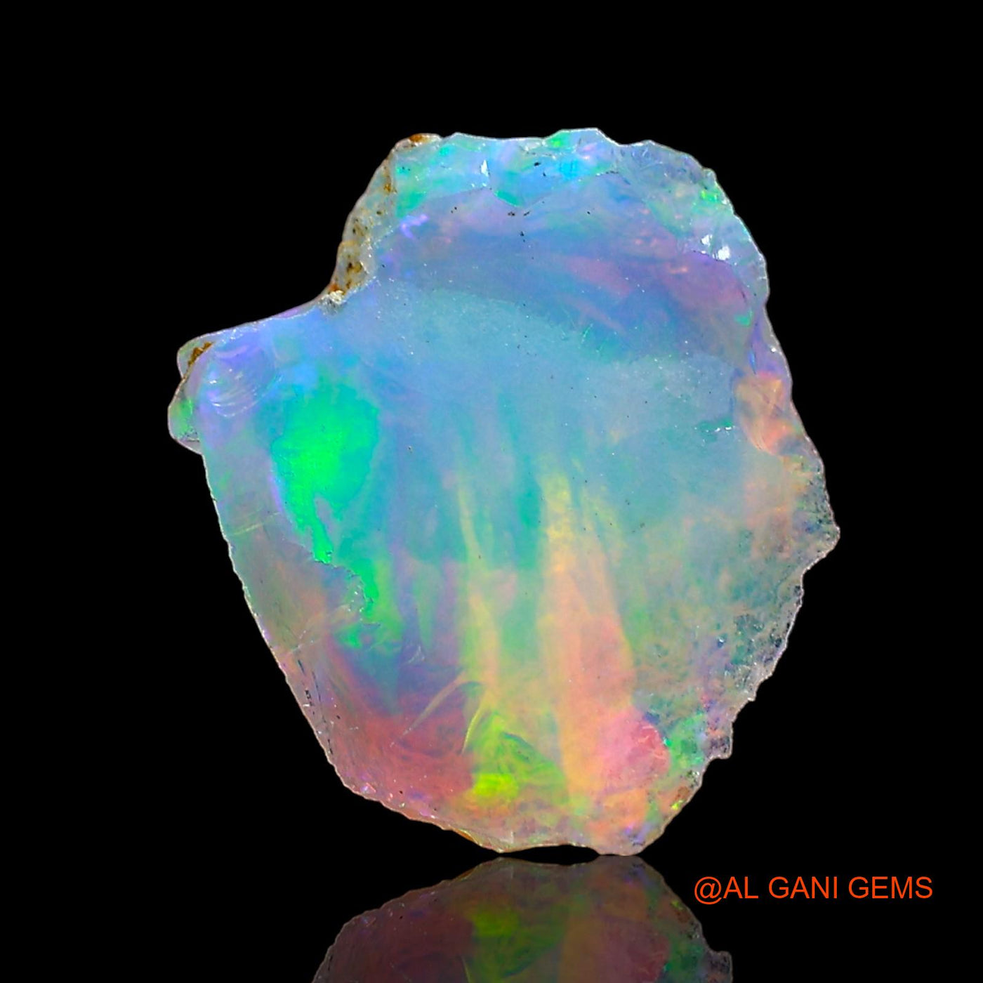 1.00 Cts Unheated Ethiopian Fire Opal Loose Gemstone Fancy Rough Natural 11x9x4 mm E-602