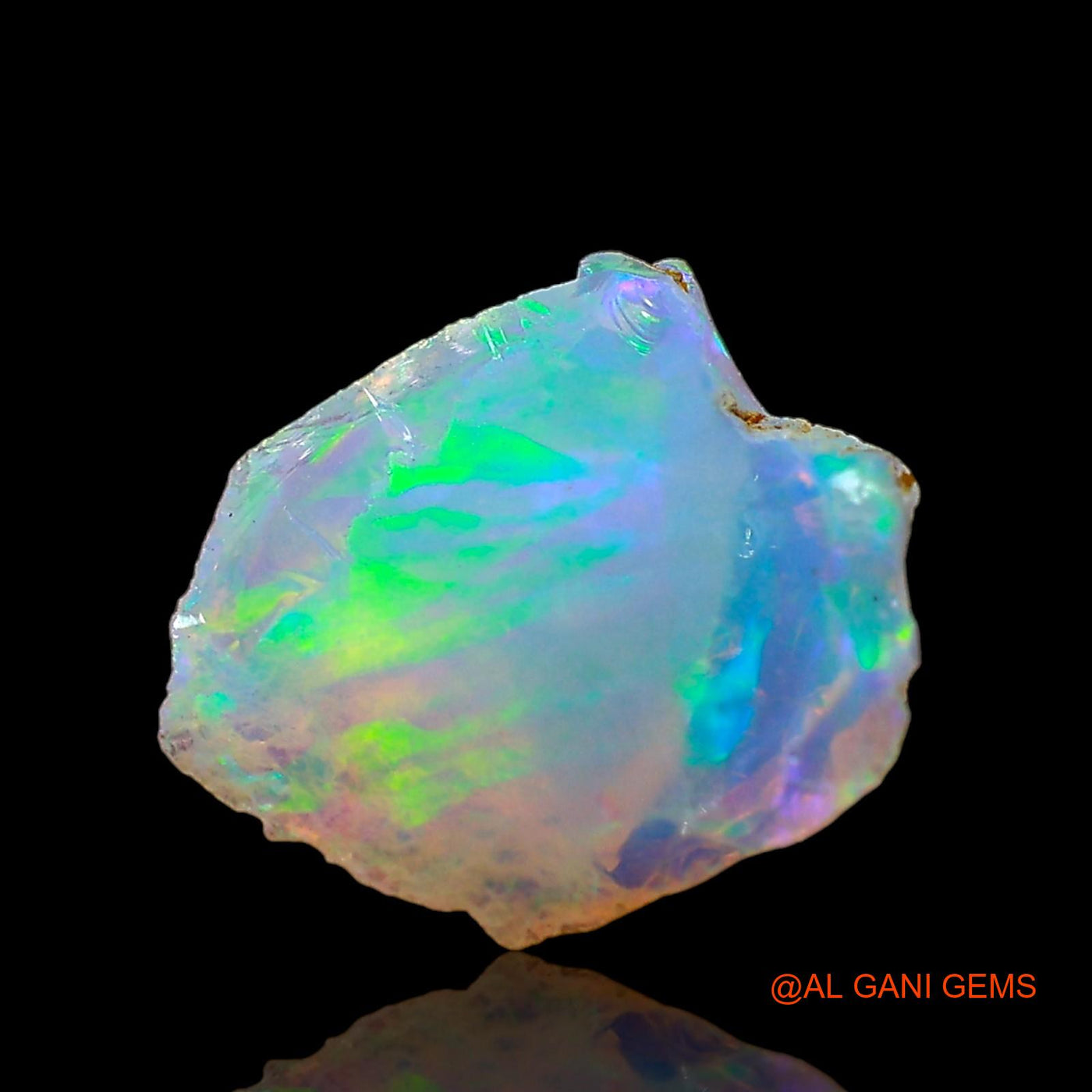 1.00 Cts Unheated Ethiopian Fire Opal Loose Gemstone Fancy Rough Natural 11x9x4 mm E-602