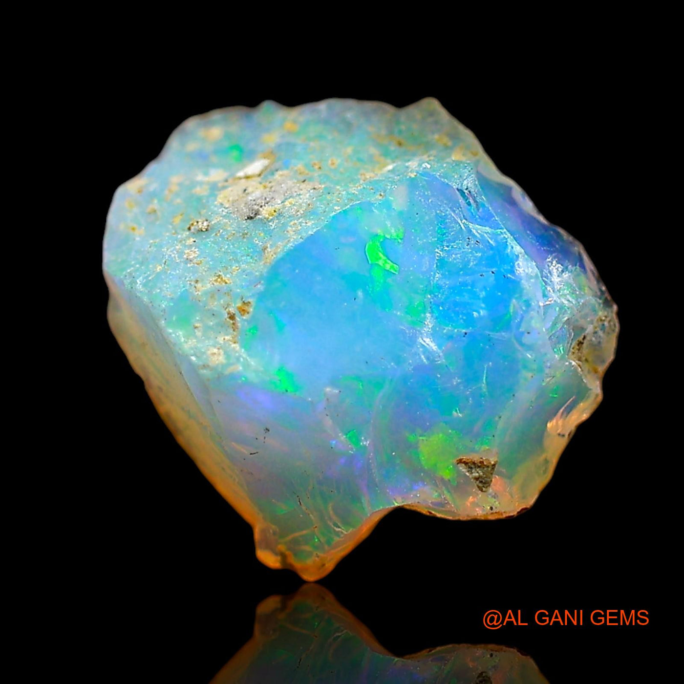 1.00 Cts Unheated Ethiopian Fire Opal Loose Gemstone Fancy Rough Natural 11x9x4 mm E-602