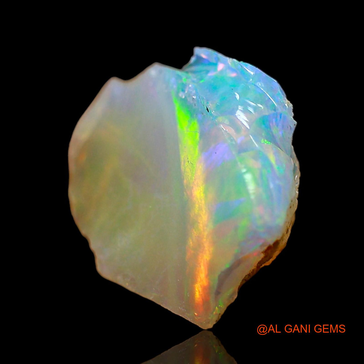 1.00 Cts Natural Ethiopian Fire Opal Loose Gemstone Fancy Rough 10x9x4 mm E-603