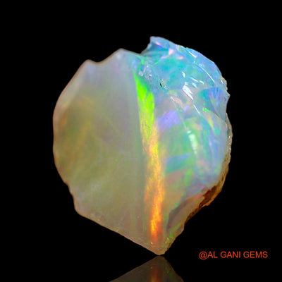 1.00 Cts Natural Ethiopian Fire Opal Loose Gemstone Fancy Rough 10x9x4 mm E-603