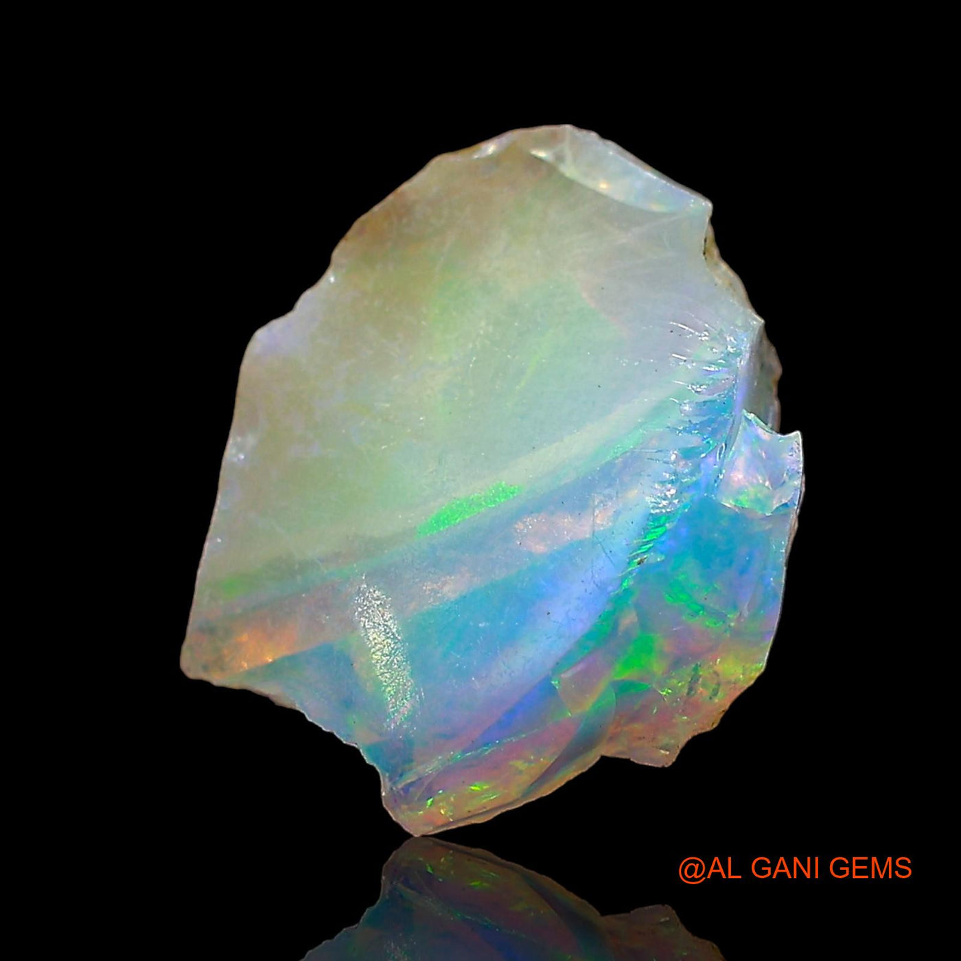 1.00 Cts Natural Ethiopian Fire Opal Loose Gemstone Fancy Rough 10x9x4 mm E-603