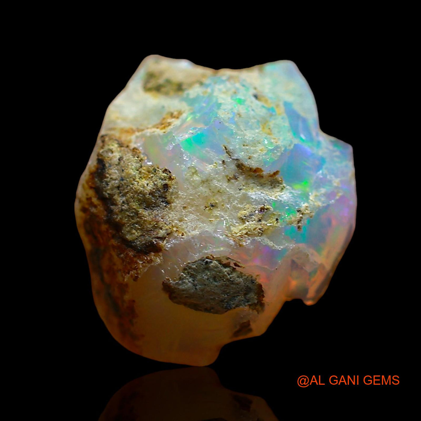 1.00 Cts Natural Ethiopian Fire Opal Loose Gemstone Fancy Rough 10x9x4 mm E-603