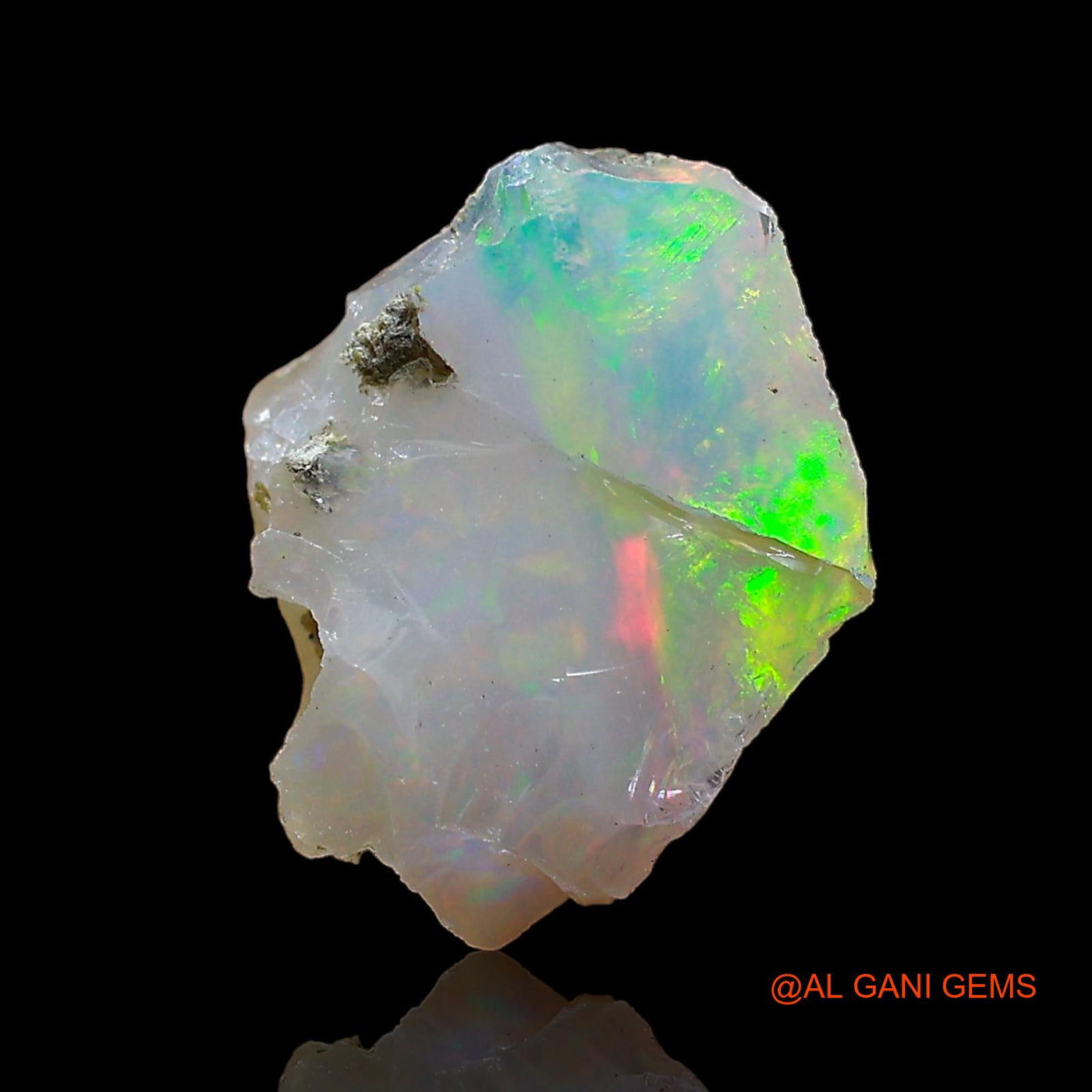 Natural Untreated Fire Opal Loose Gemstone Fancy Rough From Ethiopia 2.00 Cts 11x8x5 mm E-605