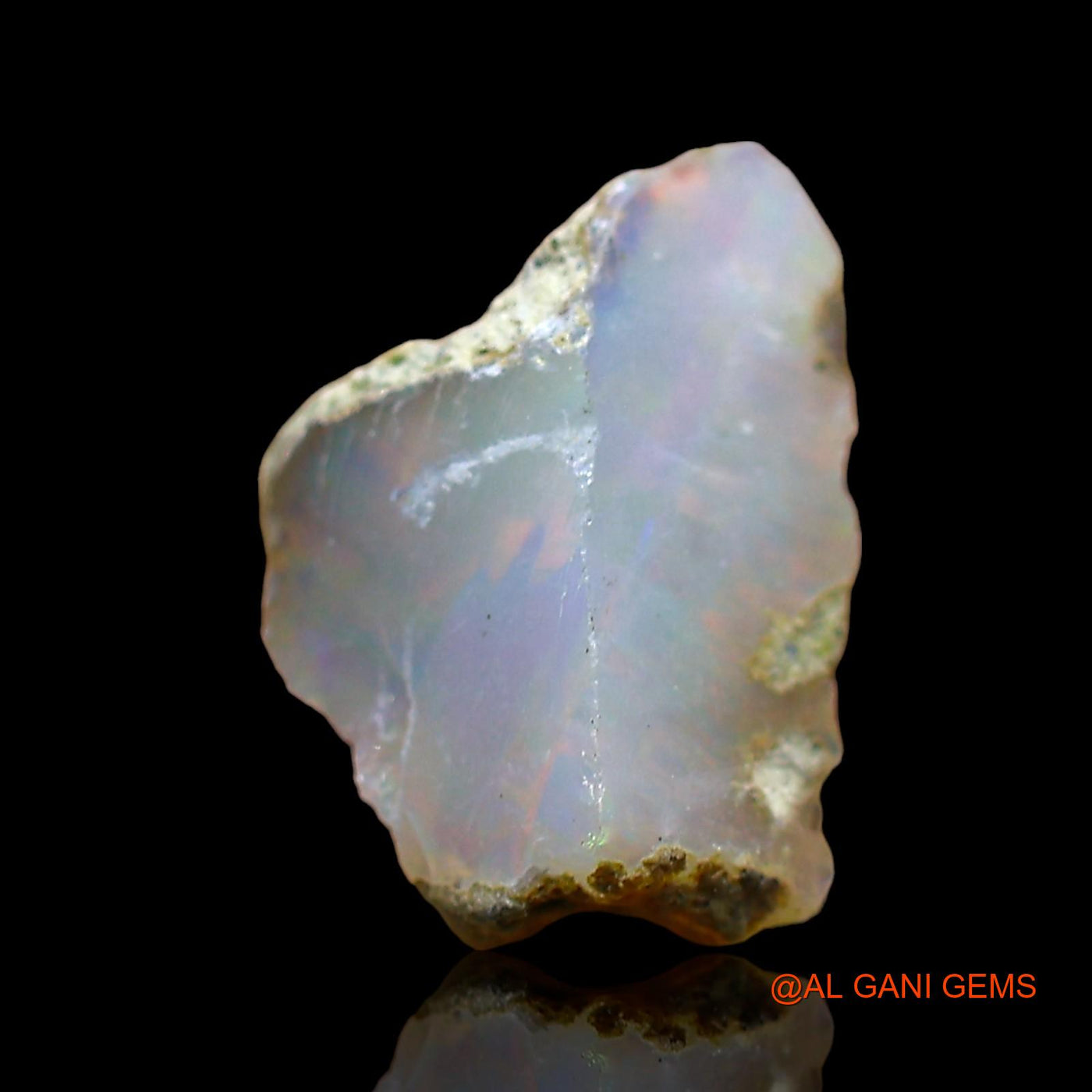 Natural Untreated Fire Opal Loose Gemstone Fancy Rough From Ethiopia 1.00 Cts 11x8x5 mm E-607