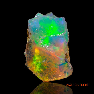 1.00 Cts Natural Ethiopian Fire Opal Loose Gemstone Fancy Rough 11x6x5 mm E-608