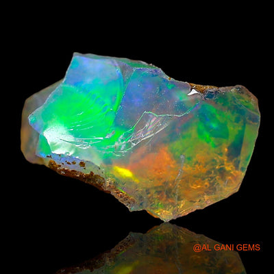 1.00 Cts Natural Ethiopian Fire Opal Loose Gemstone Fancy Rough 11x6x5 mm E-608