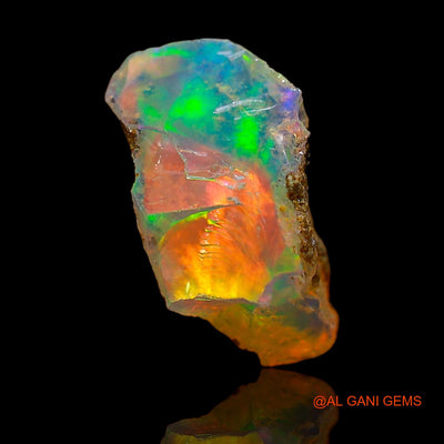 1.00 Cts Natural Ethiopian Fire Opal Loose Gemstone Fancy Rough 11x6x5 mm E-608