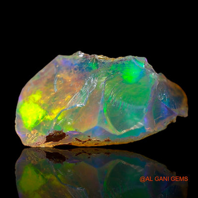 1.00 Cts Natural Ethiopian Fire Opal Loose Gemstone Fancy Rough 11x6x5 mm E-608