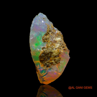 1.00 Cts Natural Ethiopian Fire Opal Loose Gemstone Fancy Rough 11x6x5 mm E-608