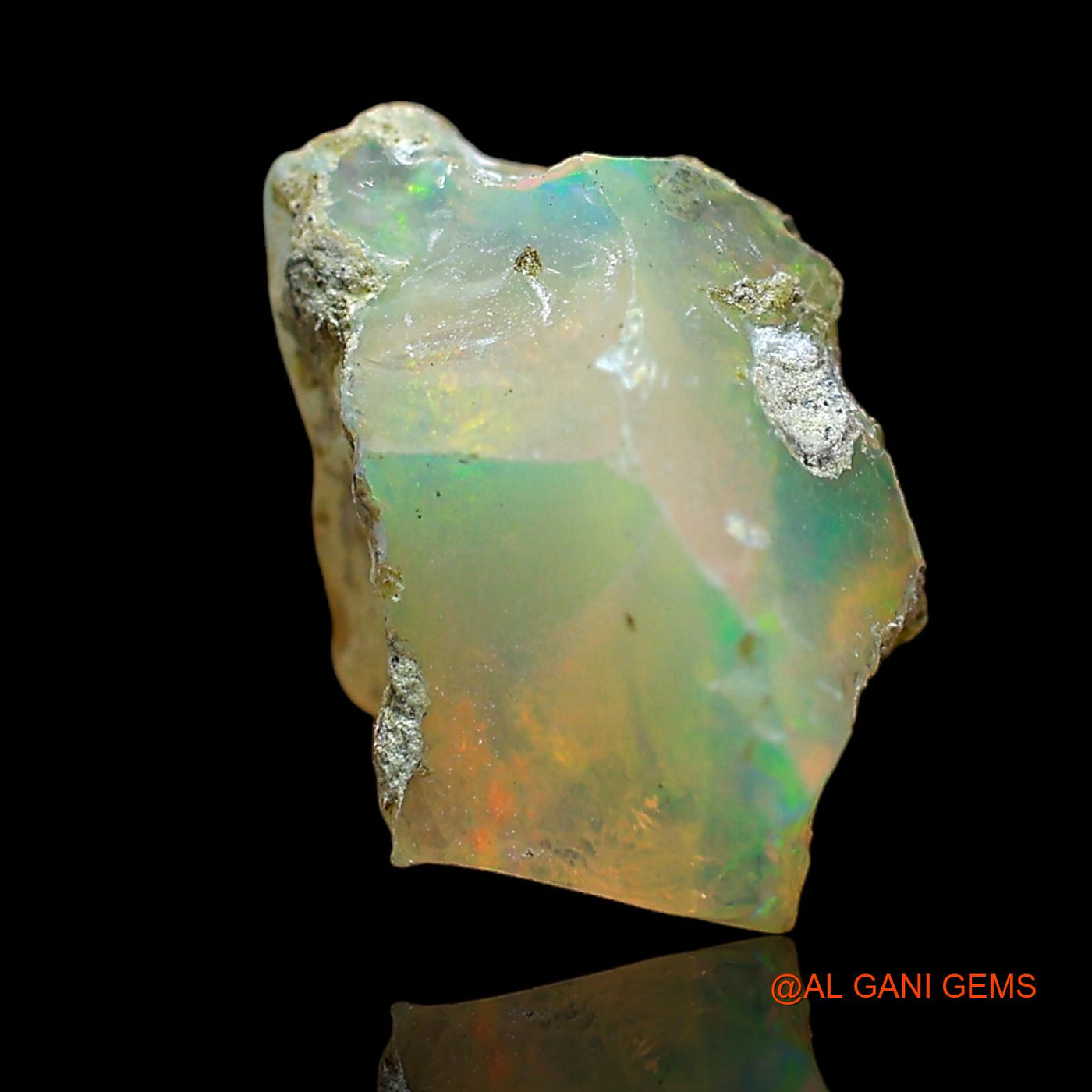 2.00 Cts Natural Ethiopian Fire Opal Loose Gemstone Fancy Rough 12x8x6 mm E-609