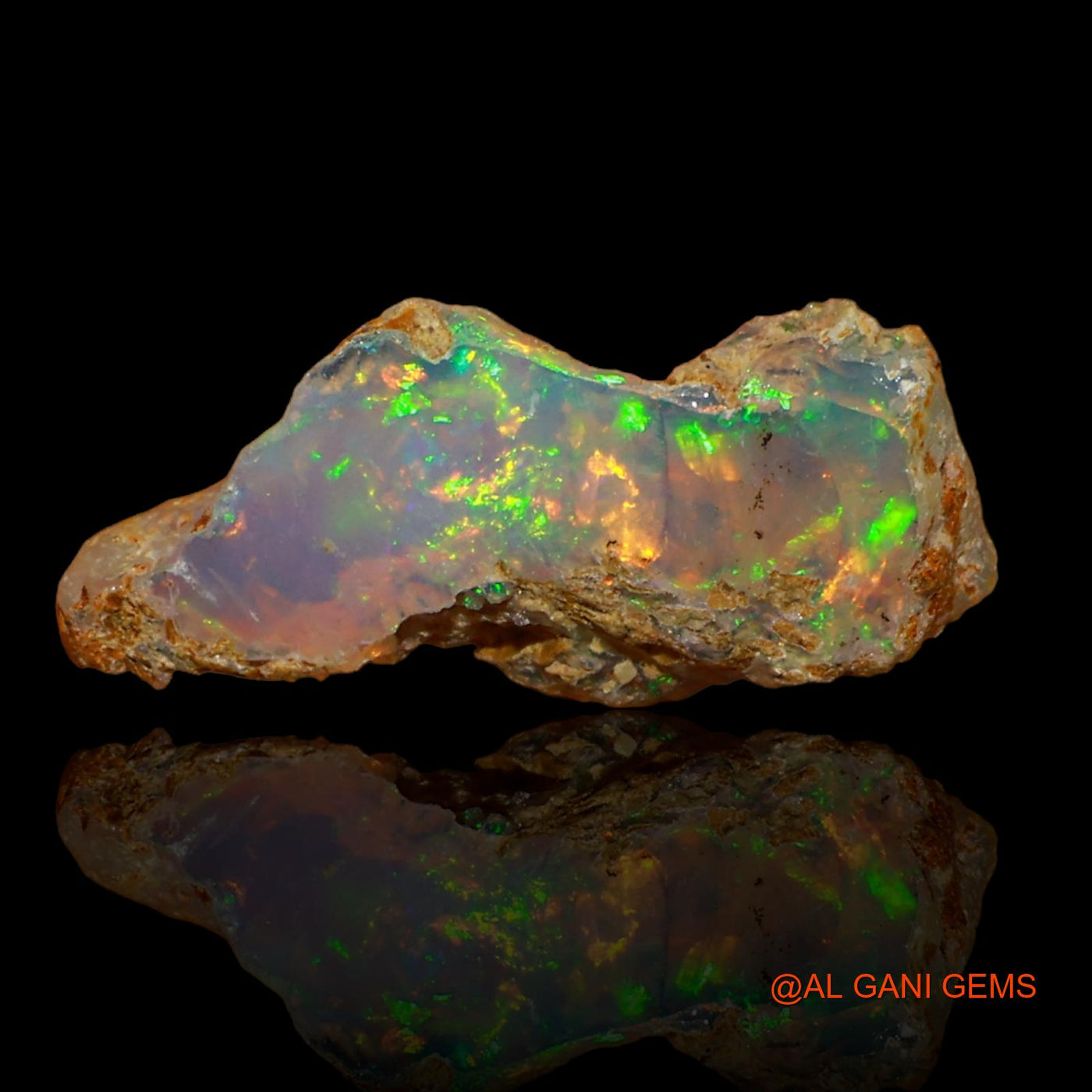 3.00 Cts Natural Ethiopian Fire Opal Loose Gemstone Fancy Rough 17x8x5 mm E-60
