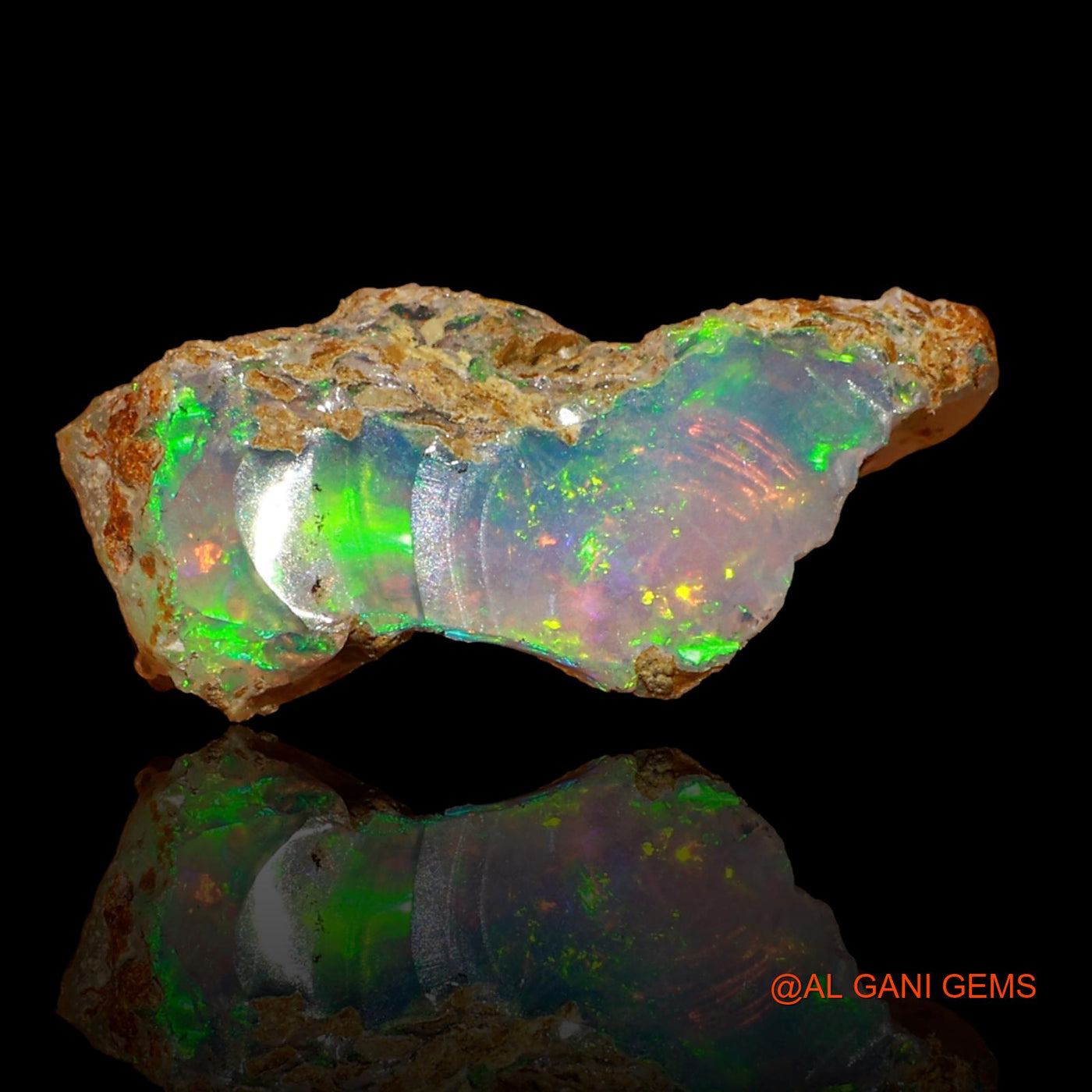 3.00 Cts Natural Ethiopian Fire Opal Loose Gemstone Fancy Rough 17x8x5 mm E-60