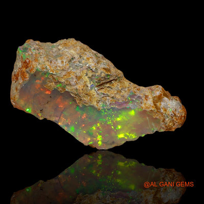 3.00 Cts Natural Ethiopian Fire Opal Loose Gemstone Fancy Rough 17x8x5 mm E-60