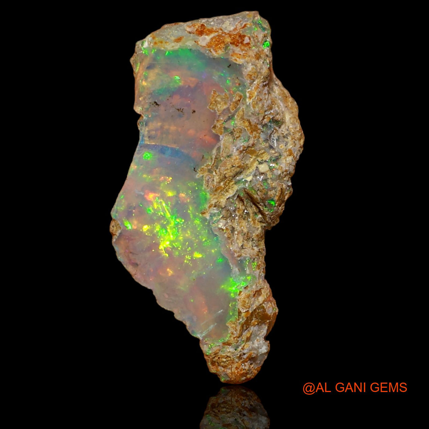 3.00 Cts Natural Ethiopian Fire Opal Loose Gemstone Fancy Rough 17x8x5 mm E-60